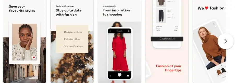 تطبيق H&M من أفضل تطبيقات لشراء الملابس