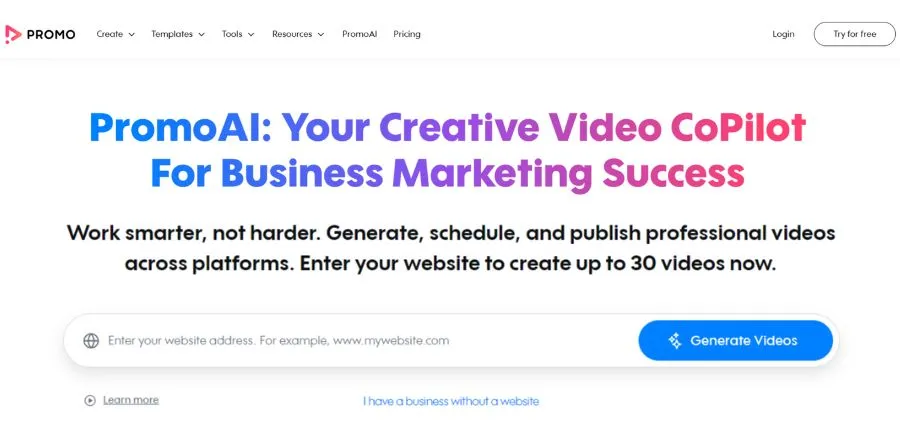 موقع Promo.com واحد من أفضل مواقع انشاء فيديو اون لاين